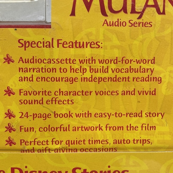 Vintage Walt Disney read along cassette and book Mulan - Picture 5 of 5